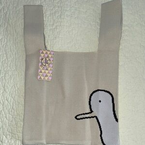 D KELLY Beige Tote Bag with Duck Design JAPAN NWT